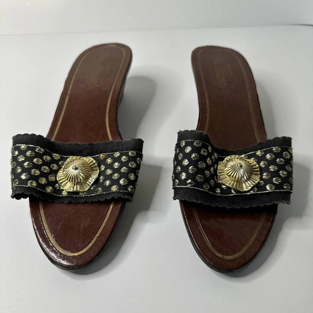 Italia Mods Maid Mariam Womans‎ Size 8 Sandal Dress/ Casual Slip On Shoe Heel